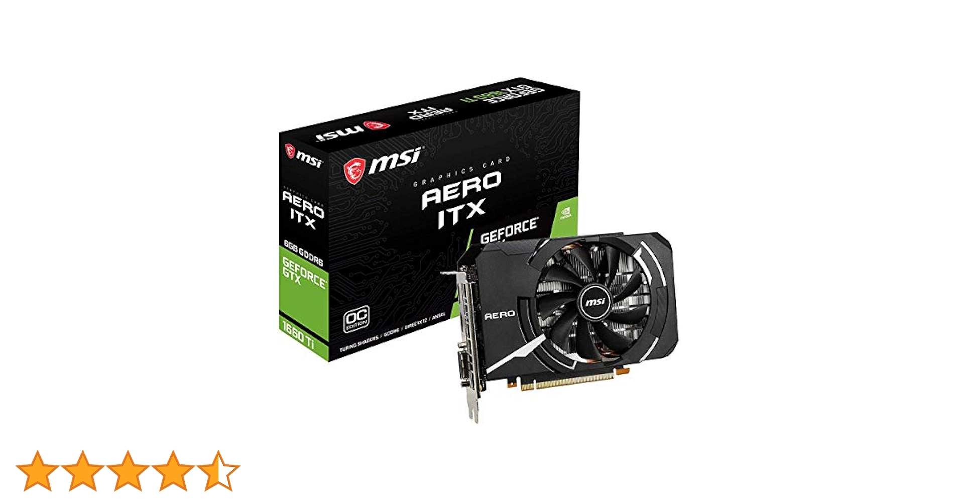 グラフィックボード・グラボ・ビデオカード MSI GeForce GTX 1660 Ti AERO ITX 6G Amazon | MSI GeForce GTX 1660 Ti AERO ITX 6G OC グラフィック